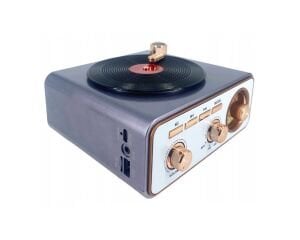 Rose SP-425 USB-SD-FM-Bluetooth Destekli Şarjlı Nostaljik Retro Radyo - Gri