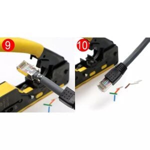 TRKLink Cat5/Cat6/CAT7 EZ-RJ45-RJ11 Konnektör Sıkma ve Kablo Kesme Pensesi Yedek Bıçaklı