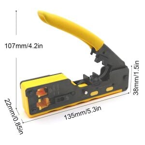 TRKLink Cat5/Cat6/CAT7 EZ-RJ45-RJ11 Konnektör Sıkma ve Kablo Kesme Pensesi Yedek Bıçaklı