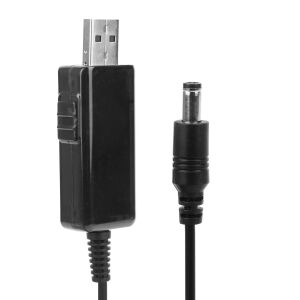 electroon 5V USB To 9V - 12V DC Çevirici Kablo 5.5x2.1mm Jak Fişli Dijital Ekranlı