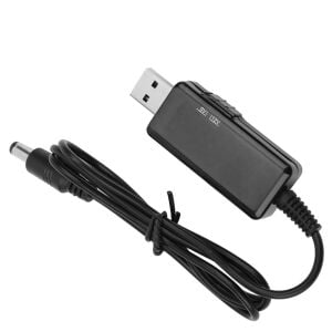 electroon 5V USB To 9V - 12V DC Çevirici Kablo 5.5x2.1mm Jak Fişli Dijital Ekranlı