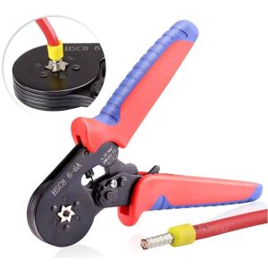 electroon HSC8 6-6A Terminal Sıkma Pensesi 0.25-6mm2 Awg23-10 +300Parça Kablo Pabucu Set