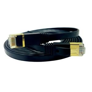 IRONSTAR CAT7 Flat Kablo 10Metre Siyah - 10Gbps Hız Destekli