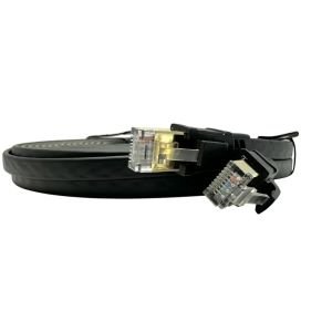 IRONSTAR CAT7 Flat Kablo 10Metre Siyah - 10Gbps Hız Destekli