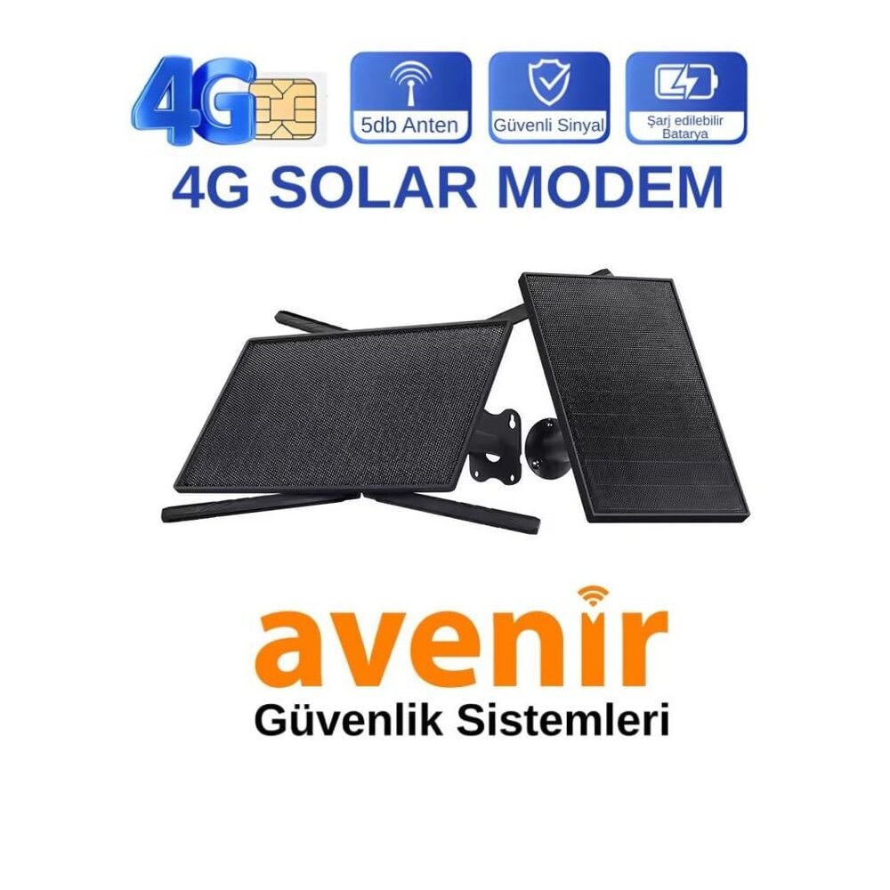 Avenir AV-4G-RTR 20Watt Güneş Enerjili Solar 4G Wifi Router İnternet Dağıtıcı