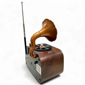 Rose SP-428 USB-SD-FM-Bluetooth Destekli Şarjlı Nostaljik Retro Radyo - Gri