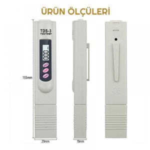 Powermaster TDS-3 Su Kalite Sıcaklık Saflık Ölçüm Test Cihazı