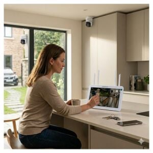 Rose 6 PTZ Kameralı 10.1'' Lcd Ekranlı Sesli Kablosuz Wifi Kamera Seti