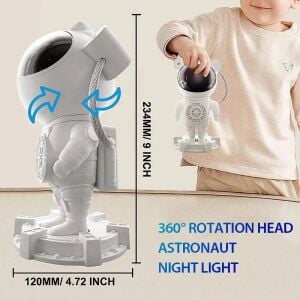 Rose SP-608 Astronot Görünümlü Müzikli ve Işıklı Kumandalı Bluetooth Gece Lambası
