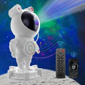 Rose SP-608 Astronot Görünümlü Müzikli ve Işıklı Kumandalı Bluetooth Gece Lambası