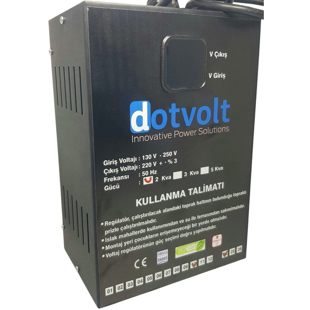 dotvolt Mikro İşlemcili Voltaj Regülatörü 2Kva