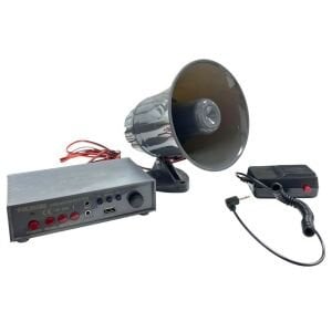 Rose HP-604 Pazarcı Anfi Seti USB Girişli-Ses Kayıtlı-Sirenli-Mikrofonlu