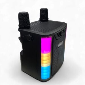 Rose Sp-614 Taşınabilir Şarjlı Bluetooth Karaoke Mikrofon ve Hoparlör Seti - Siyah