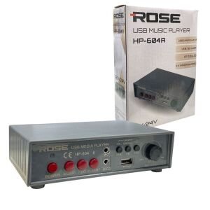 Rose HP-604A 12-24Volt Pazarcı Anfi USB Girişli-Ses Kayıt Özellikli
