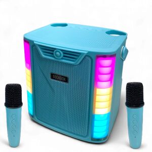 Rose Sp-614 Taşınabilir Şarjlı Bluetooth Karaoke Mikrofon ve Hoparlör Seti - Mavi