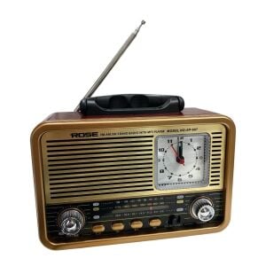 Rose SP-607 USB-SD-FM-Bluetooth Destekli Şarjlı Nostaljik Retro Radyo