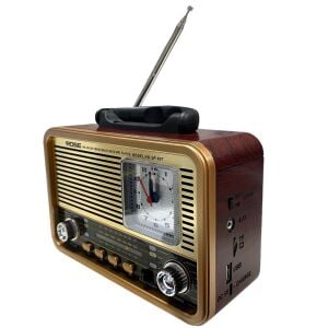 Rose SP-607 USB-SD-FM-Bluetooth Destekli Şarjlı Nostaljik Retro Radyo