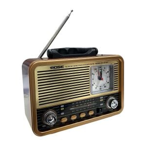 Rose SP-607 USB-SD-FM-Bluetooth Destekli Şarjlı Nostaljik Retro Radyo
