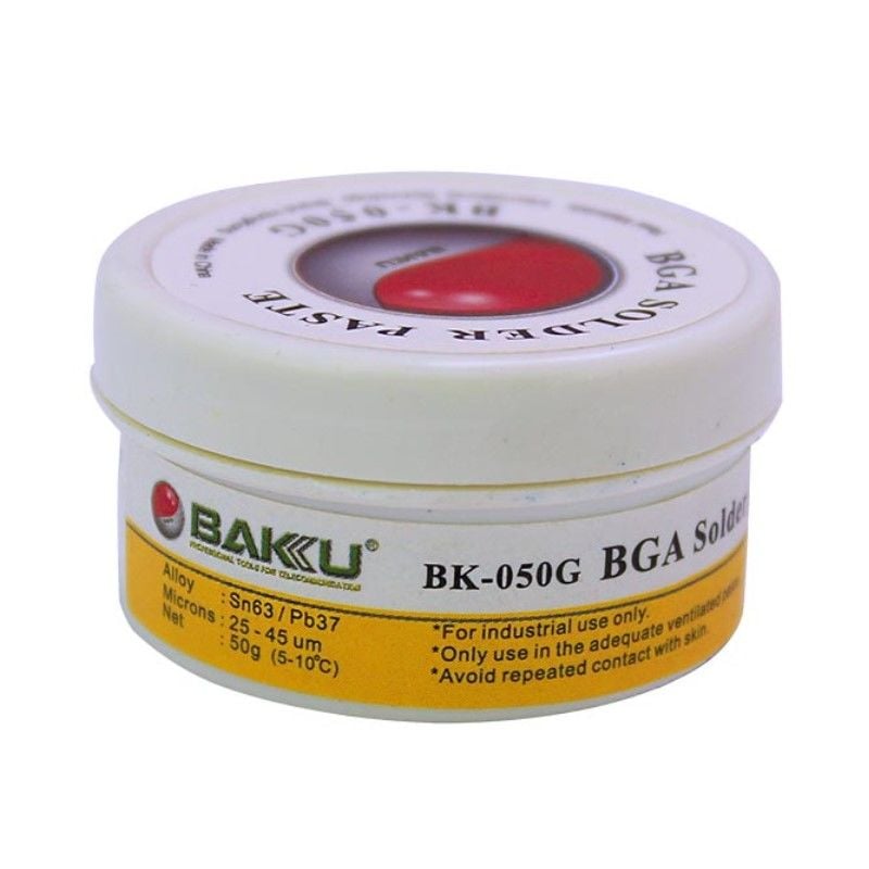 Baku BK-050G 50Gram Sıvı Krem Lehim - BGA İşlemleri İçin Profesyonel Kalite, 25-45 Mikron