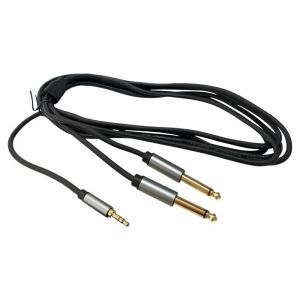 PAWER 5Metre 2x 6.3mm Mono - 3.5mm Stereo Kablo