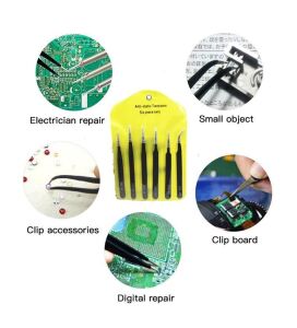 electroon 6'lı Antistatik ESD Cımbız Seti
