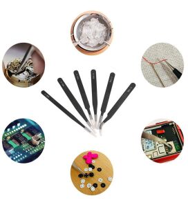 electroon 6'lı Antistatik ESD Cımbız Seti