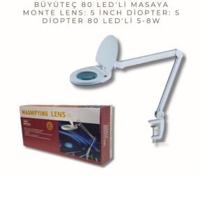 electroon RMZ-129 Akrobat LED Aydınlatmalı Masaya Monte Büyüteç