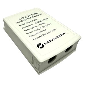 Novacom ND-PE102W 10/100Mbps 1/2 Dış Ortam POE Repeater 100mt 30W