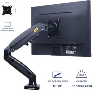North Bayou NB F80 Amortisörlü 17-27'' Masa Üstü Monitör Tutucu