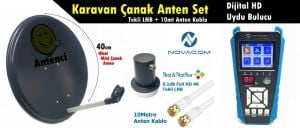 Antenci 40cm Karavan Çanak Anten Seti +Dijital HD Uydu Bulucu