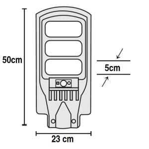 Hightek HT-3902 300W Pır Sensörlü Solar Sokak Lambası - Kumandalı
