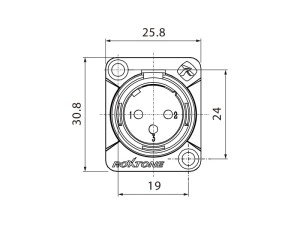 Roxtone RX-J902 XLR Canon Erkek Şase Jak