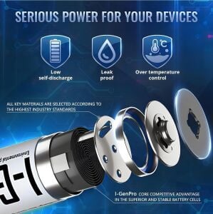 I-Gen B109 1.2V Ni-MH 900Mah AAA Şarj Edilebilir 2'li İnce Kalem Pil