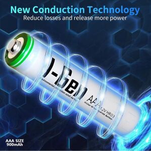 I-Gen B109 1.2V Ni-MH 900Mah AAA Şarj Edilebilir 2'li İnce Kalem Pil