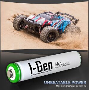 I-Gen B109 1.2V Ni-MH 900Mah AAA Şarj Edilebilir 2'li İnce Kalem Pil