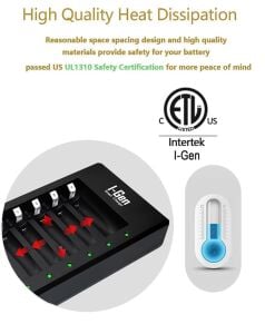 I-Gen G800 8'li AA/AAA Kalem Pil Uyumlu Type-C Giriş Akıllı Hızlı Pil Şarj Cihazı