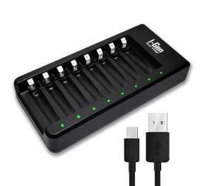 I-Gen G800 8'li AA/AAA Kalem Pil Uyumlu Type-C Giriş Akıllı Hızlı Pil Şarj Cihazı