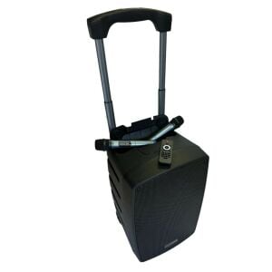 GoldAudio PA2312-EE Portatif Taşınabilir Ses Sistemi 300Watt 2xEl Telsiz Mikrofonlu