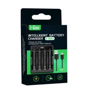 I-Gen G400 4'lü AA/AAA Kalem Pil Uyumlu Type-C Giriş Akıllı Hızlı Pil Şarj Cihazı