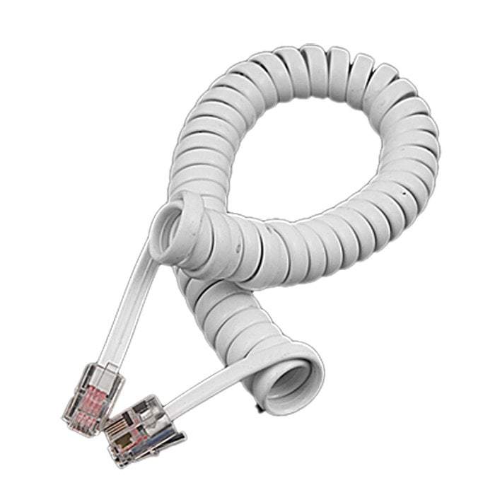 electroon Spiralli Telefon Ahize Kablosu Beyaz - 1Adet