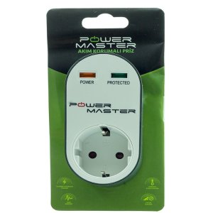 Powermaster PM-16620 Tekli Akım Korumalı Priz