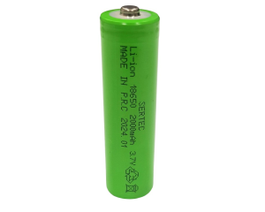 SERTEC 18650 3.7V 2000mAh 1C Lion Şarjlı Pil Başlıklı