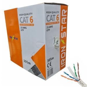 IRONSTAR 23AWG UTP CAT6 Network Kablosu Gri 305Metre
