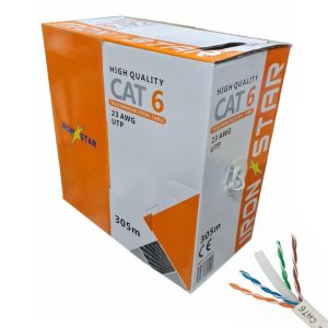 IRONSTAR 23AWG UTP CAT6 Network Kablosu Gri 305Metre