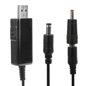 electroon 5V USB To  9V - 12V DC Çevirici Kablo 5.5x2.1mm Jak Fişli Dijital Ekranlı
