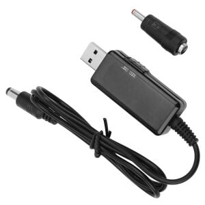 electroon 5V USB To  9V - 12V DC Çevirici Kablo 5.5x2.1mm Jak Fişli Dijital Ekranlı