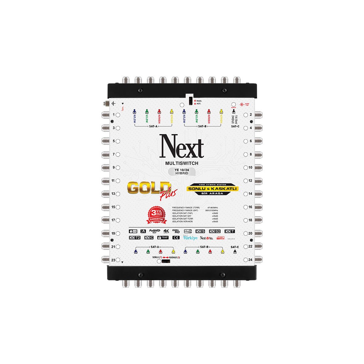 Next YE-10/24 HYBRID - 24 Çıkışlı Sonlu Kaskatlı MultiSwitch Santral
