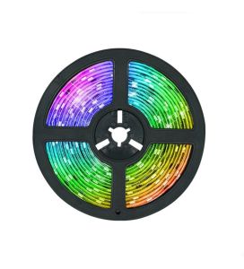 electroon Silikonlu Kumandalı Adaptörlü Tek Çip Rgb Şerit Led 5Mt