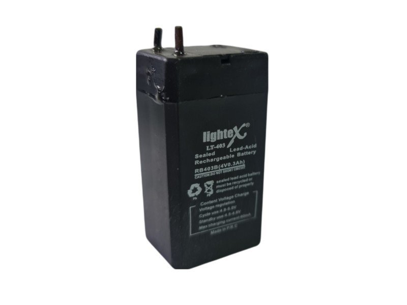 Lightex LT-403 4Volt 0.3Amper Akü 20x26x48mm