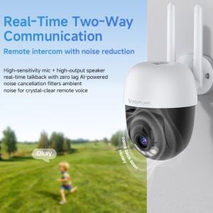 Vstarcam CS613-Y 4 PTZ Kameralı Lcd Ekranlı Sesli Kablosuz Wifi Kamera Seti
